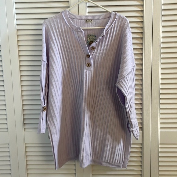 Free People Around The Clock Sweater Knit Pullover Lounge Sweater - NWT - Picture 3 of 4